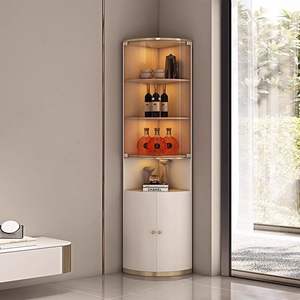 ארון יין יוקרתי לחדר אוכל במלון, ארון תצוגה גבוה עם דלת זכוכית, ריהוט לסלון, ארון בר יין - Product Image 2