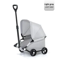 Poussette pour petit chien, légère, pliable, en Oxford, chariot 3 mm, étanche IPX4, écologique, pour les promenades en extérieur, Teddy French