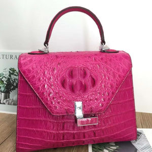 Sac à bandoulière pour femme en cuir de crocodile véritable de haute qualité, sac à main de luxe en cuir d'alligator pour femmes - Product Image 1