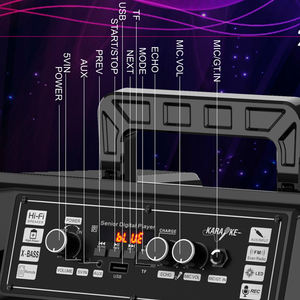 Altavoz Bluetooth Portátil HT-16 HT-18 de 12 Pulgadas para Baile, DJ, Karaoke Móvil, Canto al Aire Libre, Iluminación LED RGB, Batería - Product Image 5