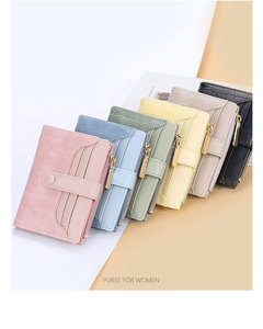 Cartera de Cuero Suave con Cremallera y Patrón de Cocodrilo para Mujer, con Protección RFID, Nueva, Corta, Pequeña, Moderna, para Monedas y Tarjetas - Product Image 6