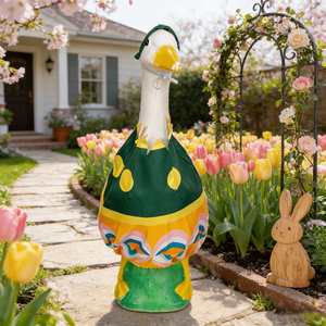 Disfraz de Pascua para Ganso de Cemento (23 cm) - Clásico, para el Día de San Patricio, Jardín, Porche, o como Ropa Festiva para Animales - Product Image 2
