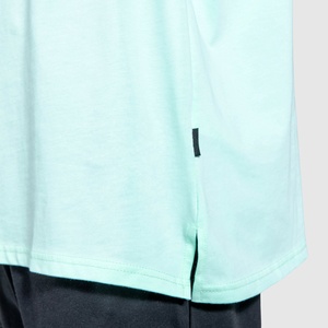 T-shirt en coton vert menthe uni surdimensionné pour homme, broderie personnalisée, manches courtes, col rond, jersey décontracté - Product Image 5