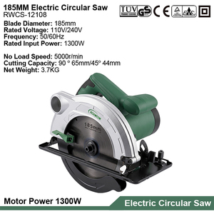 Scie à <span class=keywords><strong>main</strong></span> rotative électrique portable avec cordon 1300W, scie à bois, outils professionnels, scies circulaires électriques 185MM - Product Image 2