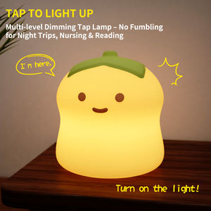 Lampe à clapotement <span class=keywords><strong>de</strong></span> dessin animé intelligente à trois vitesses, veilleuse en silicone mignonne en forme d'animal pour la chambre des enfants, protection des yeux, ambiance <span class=keywords><strong>de</strong></span> sommeil, lampe à clapotement - Product Image 2