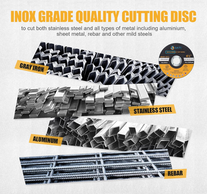 En stock : 50 disques de coupe <span class=keywords><strong>4</strong></span> <span class=keywords><strong>1</strong></span>/<span class=keywords><strong>2</strong></span>'' (115 mm) ultra-minces pour métal et acier inoxydable, 0,040'' <span class=keywords><strong>x</strong></span> 7/<span class=keywords><strong>8</strong></span>'' - Product Image 5