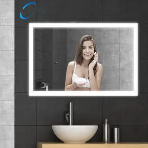 HIXEN 18-1A Factory Direct C E anti fog U L wall smart spiegel bathroom makeup led mirror