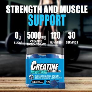 Gomitas de Creatina Monohidrato OEM de Alta Potencia, <span class=keywords><strong>Equivalentes</strong></span> para Fortalecer los Músculos, Aumentar la Fuerza, la Resistencia y Apoyar la Recuperación del Ejercicio - Product Image 2