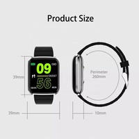 Montre connectée de fitness 116 Plus D13 Square, bracelet sport Android, surveillance de la fréquence cardiaque, montre intelligente pour homme et femme