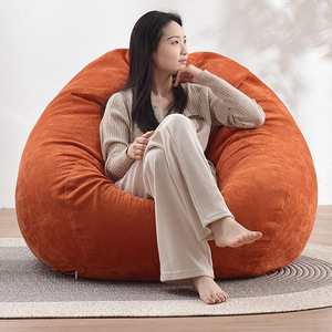 Fauteuil paresseux Bean Bag en tissu velours de lin épaissi, idéal pour s'asseoir ou s'allonger, fauteuil inclinable une place - Product Image 3