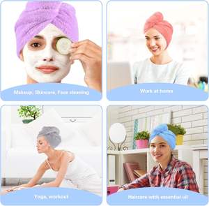 Wholesale Custom logo Personalized <b>Microfibre</b> <b>Hair</b> <b>Towels</b> <b>Towel</b> Turban Microfiber Quick Dry for - Product Image 2