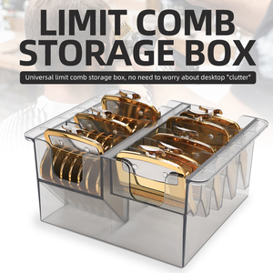 Peluquería de salón <span class=keywords><strong>Estilo</strong></span> Límite de plástico Recortadora de pelo Peine Caja 8 Rejillas Clipper Guards Holder - Product Image 4