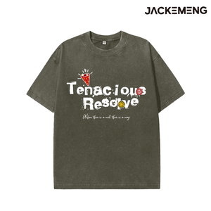 Washed Oversized Cotton Tee Fade White Brush Font Ice <strong>Cream</strong> Tiny Seal Decor Print Retro Streetwear Casual <strong>Tshirt</strong> USA - Product Image 6