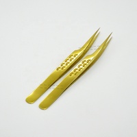 Pince à épiler professionnelle ZONA pour extensions de cils, modèle breveté, pointe incurvée, durable, légère, en acier inoxydable de qualité chirurgicale personnalisée