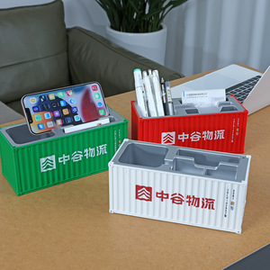 Porte-cartes de visite Maersk en forme de conteneur, boîte de rangement avec fente pour cartes de visite, pour l'organisation du bureau et les cadeaux - Product Image 4