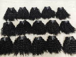 Letsfly 40 pièces de mèches brésiliennes vierges 9A bouclées crépues, extensions de cheveux 100% naturels, vente en gros, 12 pouces - Product Image 1