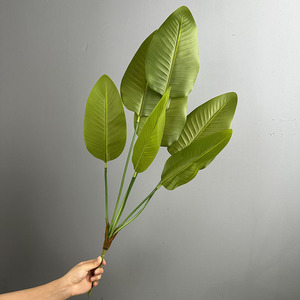 Foglia Artificiale di Strelitzia (Uccello di <span class=keywords><strong>Paradiso</strong></span>) 80cm, 7 Teste, per Decorazioni Casa, Ufficio, Hotel, Matrimoni, Vasi - Ingrosso - Product Image 4