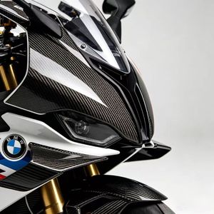 Guardabarros Delantero de Fibra de Carbono Seca 3K para Motocicleta BMW S1000RR M1000RR 2019-2025, Protector Contra Salpicaduras - Product Image 2