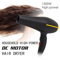 Sèche-cheveux électrique ionique avec lumière bleue, séchage rapide, vent puissant, pour salon de coiffure et dortoir, chaud et froid, en plastique, silencieux