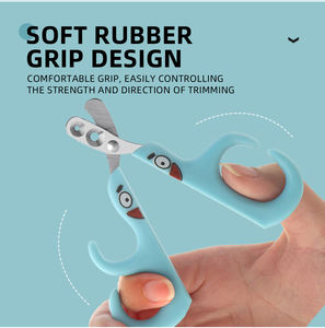 थोक पेशेवर गैर-पर्ची हैंडल पालतू ग्रोमिंग किट बिल्लियों स्टेनलेस स्टील गिलोटिन ट्रिमर कुत्ते नाखून क्लिपर - Product Image 5