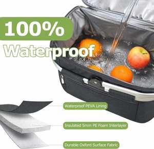 Large Insulated Picnic Basket Water Resistant Leakproof Portable Cooler Basket Set with Aluminium Handle Insulated Cooler Bag - Product Image 4