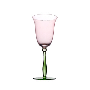 Verres à vin <span class=keywords><strong>en</strong></span> <span class=keywords><strong>cristal</strong></span> de luxe vintage rose-vert, design élégant de gobelet pour un usage domestique, pour le <span class=keywords><strong>champagne</strong></span> et le vin - Product Image 1
