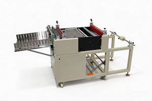Machine à coudre et à découper entièrement automatique Sokiei Industrial, programmable, largeur 500 mm, moteur haute vitesse, certifiée CE pour le plastique - Product Image 2