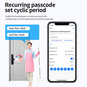 Fingerprint Aluminum Alloy Wood <strong>Door</strong> Outdoor Gate <strong>Electric</strong> WiFi Digital Virtual Passcode Smart Home Tuya Cloud <strong>Door</strong> Lock - Product Image 5