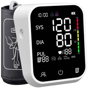 Esfigmomanómetro portátil para la parte superior del brazo, Monitor Digital Eletronic de presión arterial, con Bluetooth