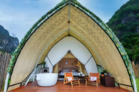 Casa de Campaña de Lujo Tipo Safari con Estructura de Acero para Vacaciones y Retiro