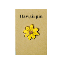 Symboles hawaïens personnalisés fleur feuille de palmier mer coucher de soleil émail doux épingles en métal vacances tropicales insignes de revers souvenir de voyage festif