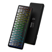Clavier mécanique sans fil Aula F65 65% tri-mode, 67 touches, échangeables à chaud, avec joint, clavier de jeu RGB personnalisé