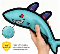 Juguetes de Peluche Interactivos para Perros y Animales Pequeños, en Forma de Tiburón, de Múltiples Colores, Lindos y Económicos, Tamaños Personalizados