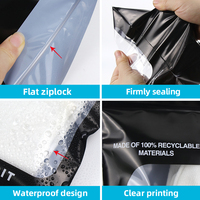 Sac refermable en PE CPE givré personnalisé et écologique avec logo imprimé, sac d'emballage, sacs en plastique pour vêtements