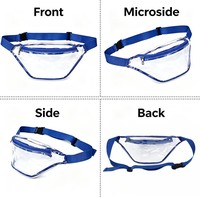 Sac banane en PVC transparent personnalisé réutilisable avec ceinture réglable