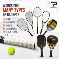 PatsSport Lot de 3 Overgrips de Tennis en PU, Bande Antidérapante Absorbant la Transpiration pour Raquettes de Padel, Pickleball, Badminton et Squash