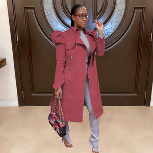 معطف طويل للنساء سترة واقية من الرياح مضيئة معطف واق من المطر معاطف نسائية - Product Image 5