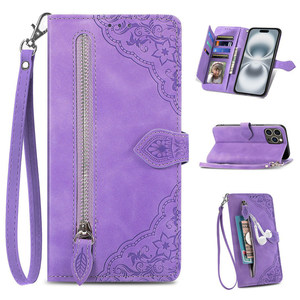 <span class=keywords><strong>360</strong></span> Chống Sốc Bảo Vệ Cổ Tay Da Dây Kéo Trường Hợp Điện Thoại Cho Iphone 16 Pro Max 14 15 17 Không Khí 16E Với Chủ Thẻ Dây Buộc Ví - Product Image 1