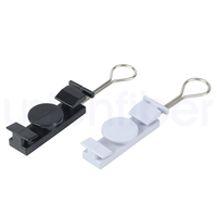 Serre-câble de type ancre S pour câble de branchement FTTH, tendeur de support, en plastique anti-UV et acier inoxydable, accessoire aérien pour fibre optique