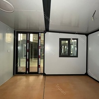 Appartement modulaire préfabriqué entièrement meublé à installation rapide, extensible et mobile, petite maison préfabriquée, bâtiment préfabriqué prêt à l'emploi avec panneaux solaires