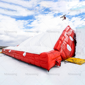 Extreme Free Fall Sport Skiing Stunt <b>Inflatable</b> Jumping Landing Airbag Ramp Pad/Sloped Bikeparks Snowpark Eco-Friendly Skiing - Product Image 2