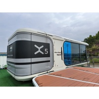 Micro-maison préfabriquée intelligente à verrière intégrale, étanche, pour projets d'appartements touristiques et d'hébergement moderne
