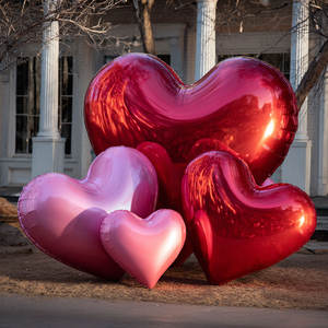 نفخ شكل قلب ديسكو معدني بالونات لامعة PVC كرة عائمة عملاقة ديكور حفلات مخصص OEM - Product Image 4
