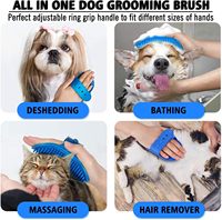 Brosse de toilettage pour animaux de compagnie en silicone TPR de qualité alimentaire, écologique, pour chien et chat, massage doux, élimination des poils, cadeau promotionnel personnalisable