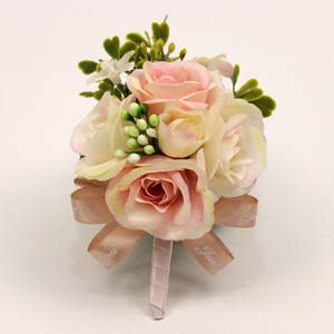 家庭舞会玫瑰胸花胸花套装腕花干花婚礼舞会舞会用蕾丝蝴蝶结跳舞 - Product Image 3