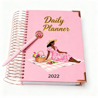 Planificateur quotidien personnalisé 2026, imprimé, relié en spirale A5, planificateur budgétaire, journal pour femme de bureau