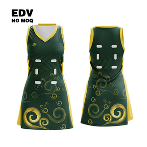 Uniforme de Netball al Por Mayor 100% Poliéster, Ropa Deportiva sin Mangas Transpirable de Alta Calidad con Diseño Impreso para Adultos - Product Image 3