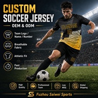 Camiseta de Fútbol Personalizada con Nombre de Jugador, Uniforme de Fútbol Transpirable y Elástico