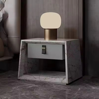Table de chevet de luxe en marbre haut de gamme pour petites chambres à coucher, mobilier moderne pour la maison, Italie