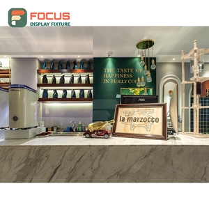 Modern Coffee Merchandise Display Rack Solid Wood Frame Biscuit Snack Display Coffee Bar Display Rack - Product Image 6